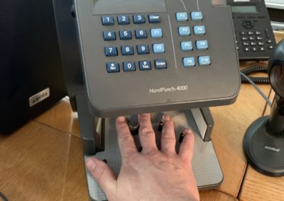 Time Management Biometric Hand Reader